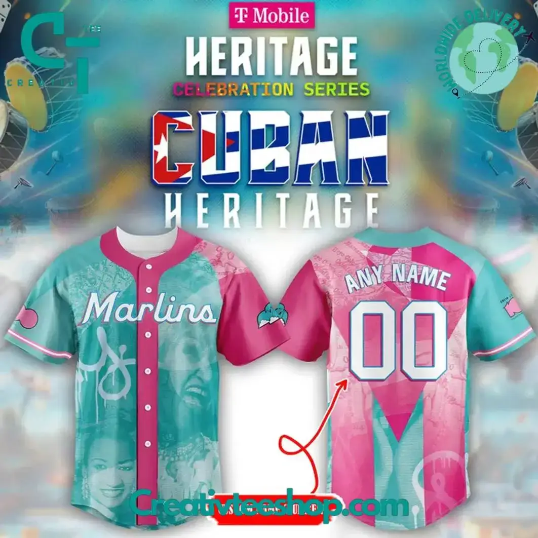 Miami Marlins X 2025 Cuban Heritage Celebration Baseball Jersey Image
