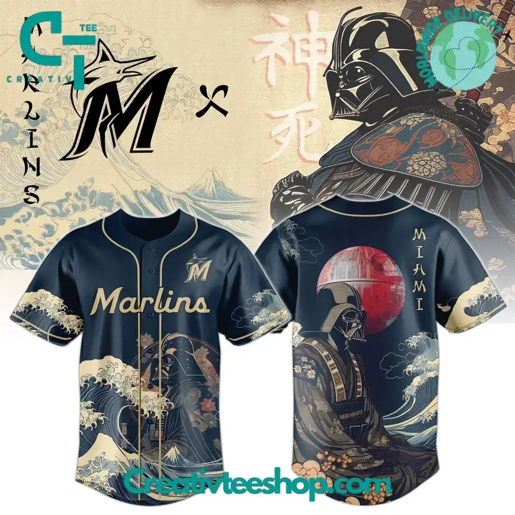 Miami Marlins X Lord Vader Japan Edition 2025 Baseball Jersey Image