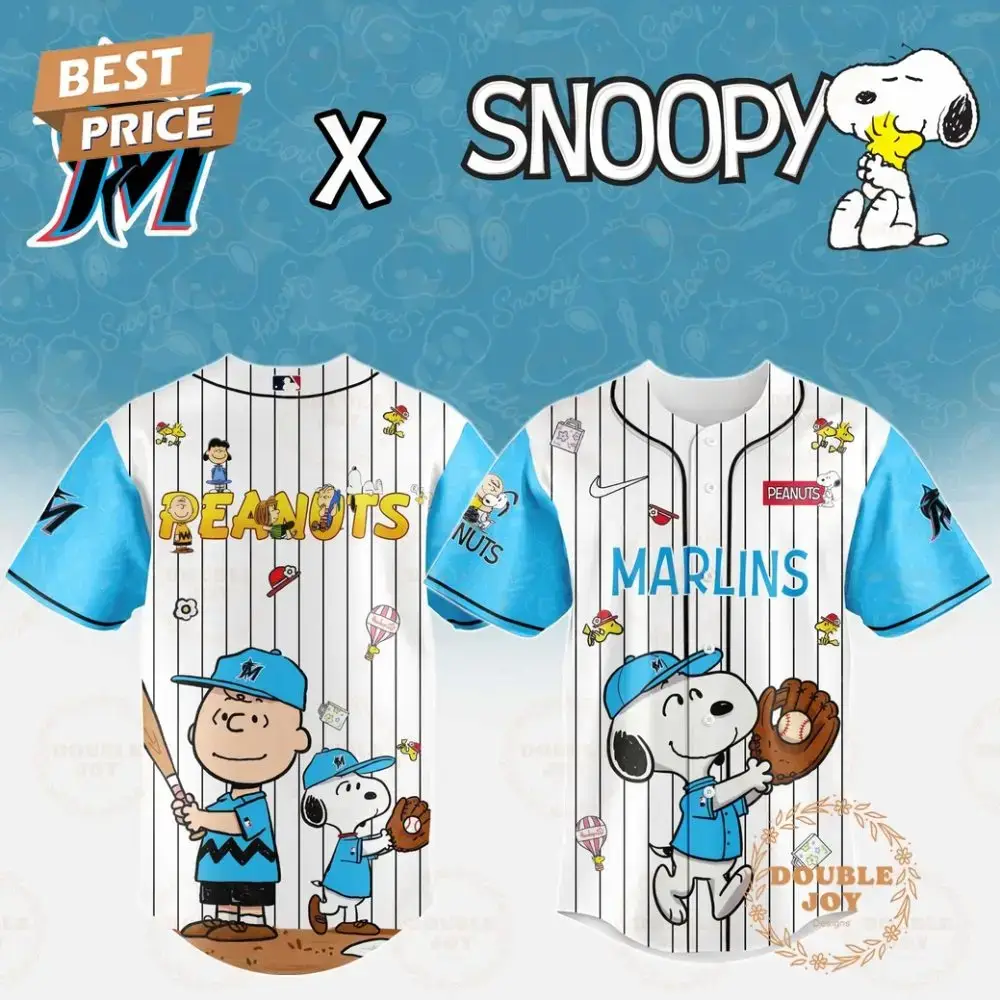 Miami Marlins X Snoopy 2025 Limited Edition Baseball Jersey Image