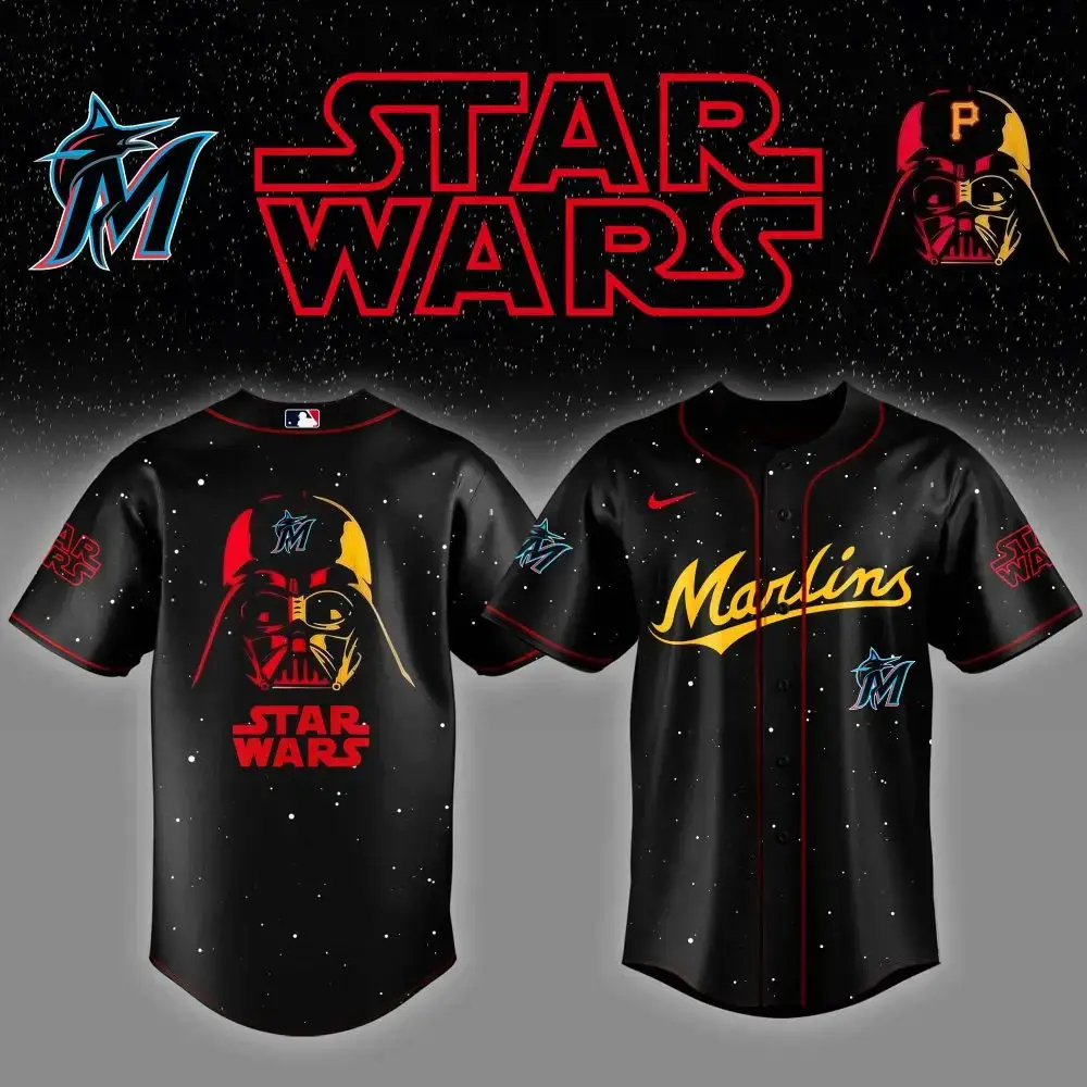 Miami Marlins X Star Wars Night Custom Baseball Jersey Image