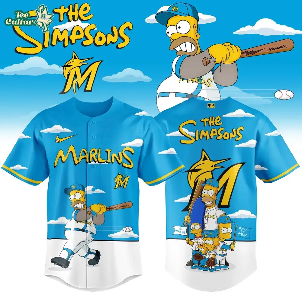 Miami Marlins x The Simpsons 2026 Limited Edition Baseball Jersey Image