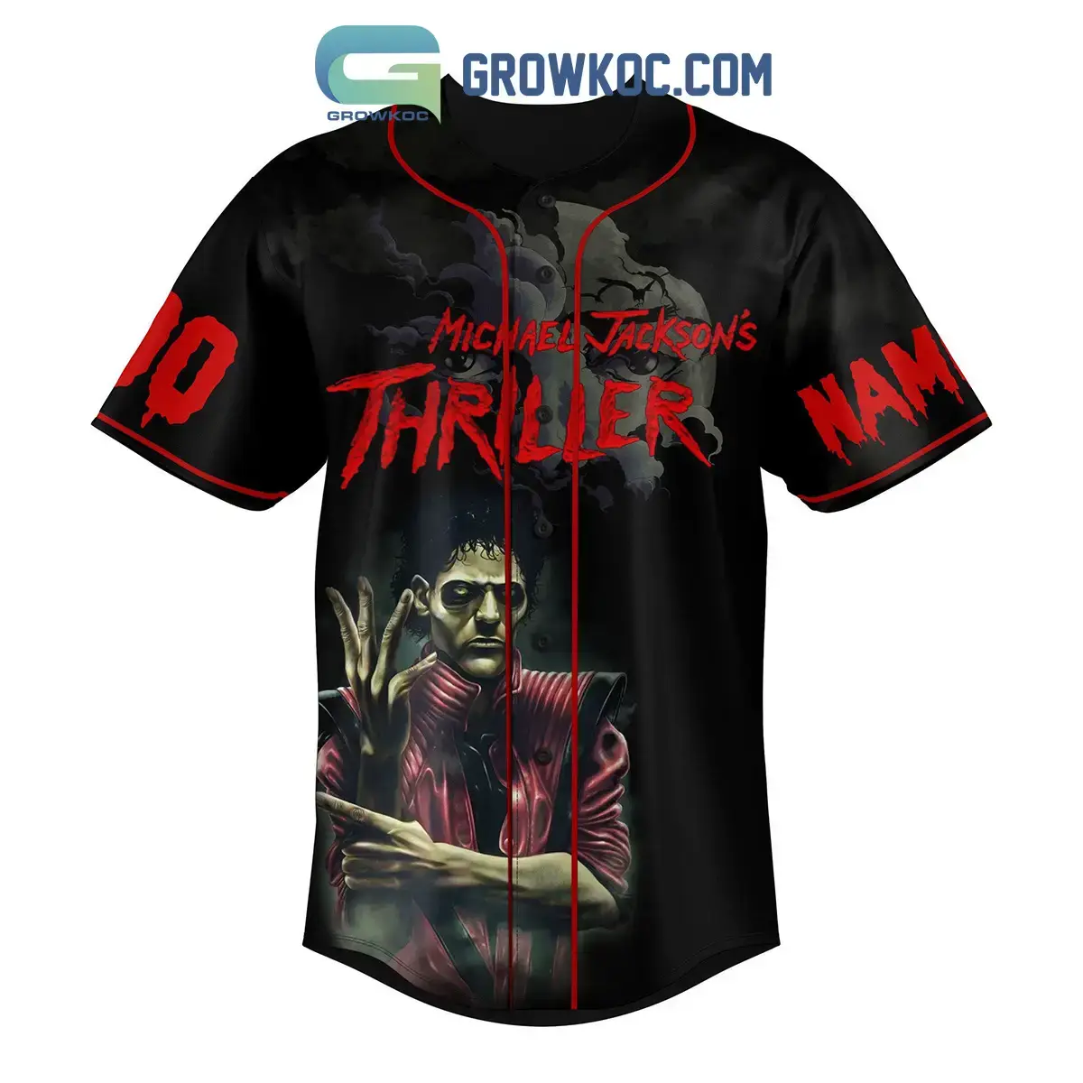 Michael Jackson's Thriller I'm Gonna Thrill You Tonight Thriller, Thriller Night Personalized Baseball Jersey Image