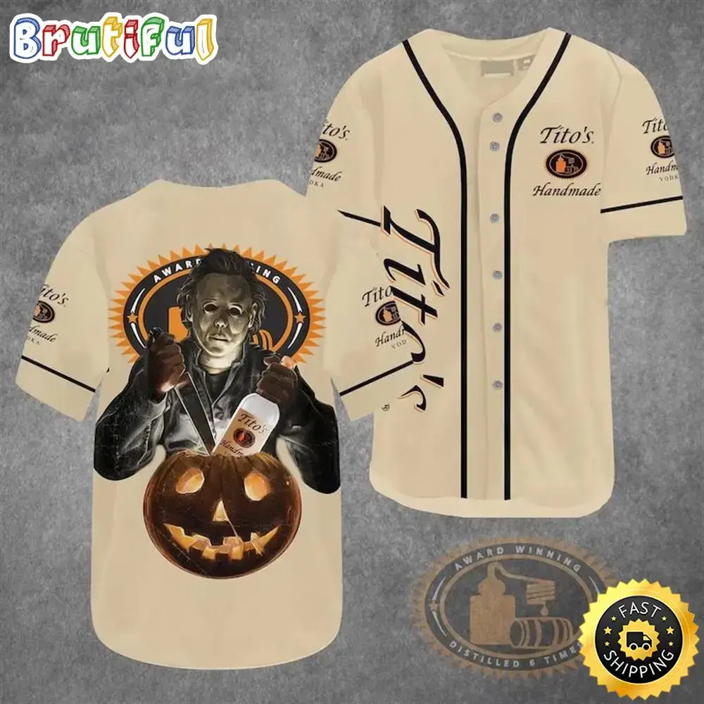Michael Myers Tito'S Vodka Jersey Shirt Image