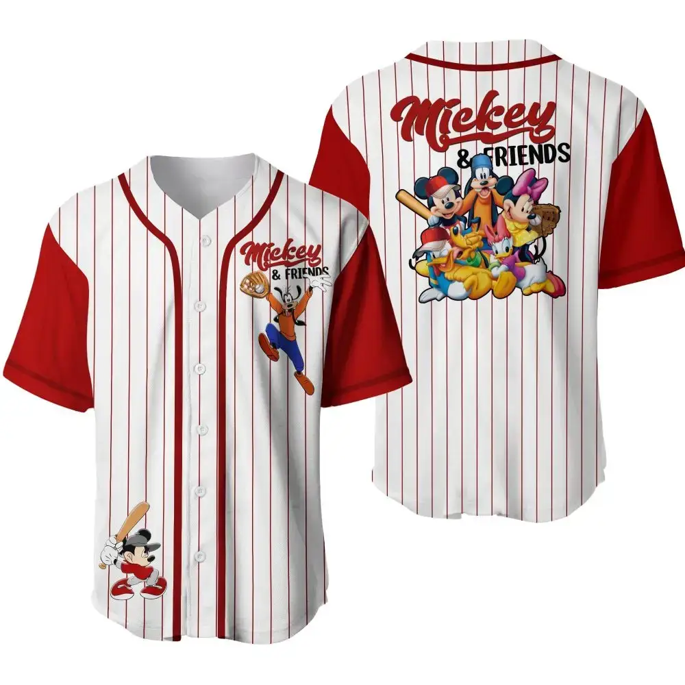 Mickey & Friends Baseball Jersey - Disney Character Sports Shirt For Kids & Adults Image