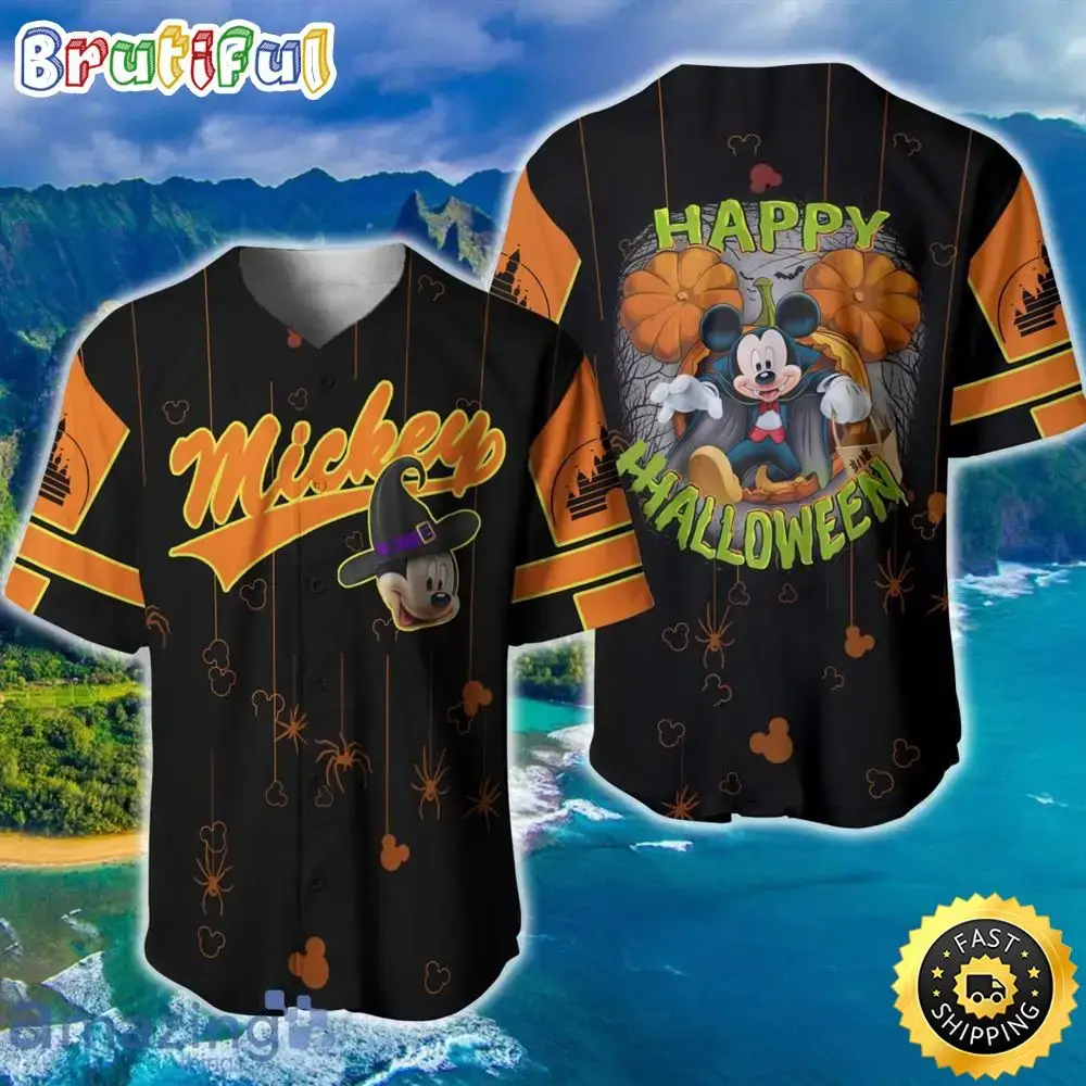 Mickey Mouse Disney Gift Baseball Jersey, Halloween Baseball Jersey Image