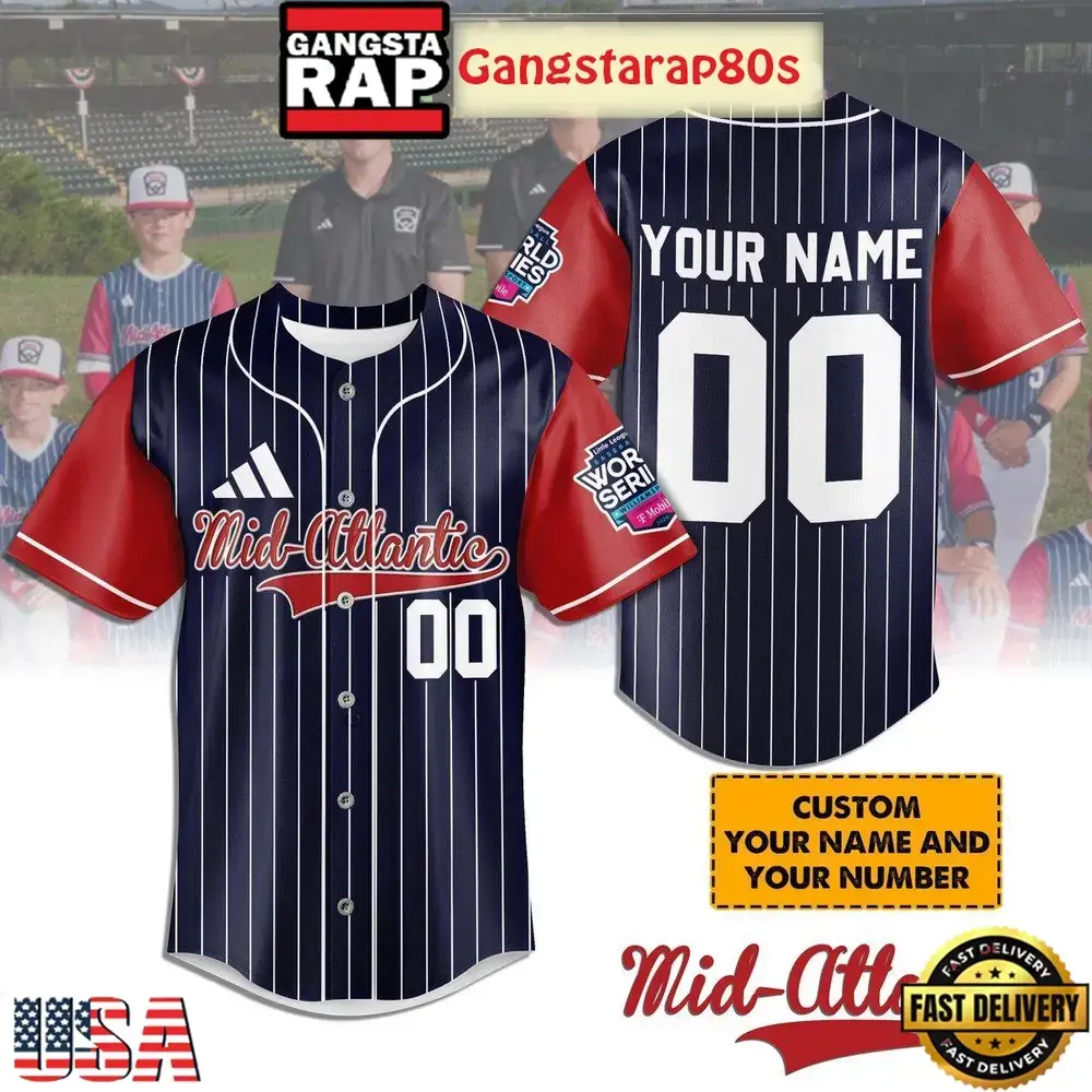 Mid-Atlantic Little League World Series Custom Baseball Jersey Shirt Image