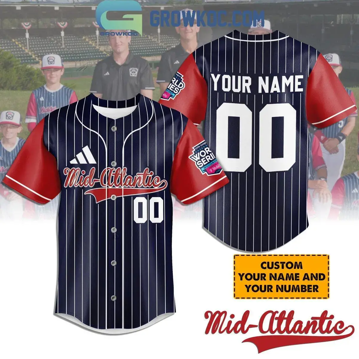 Mid-Atlantic Little League World Series Personalized Baseball Jersey Image