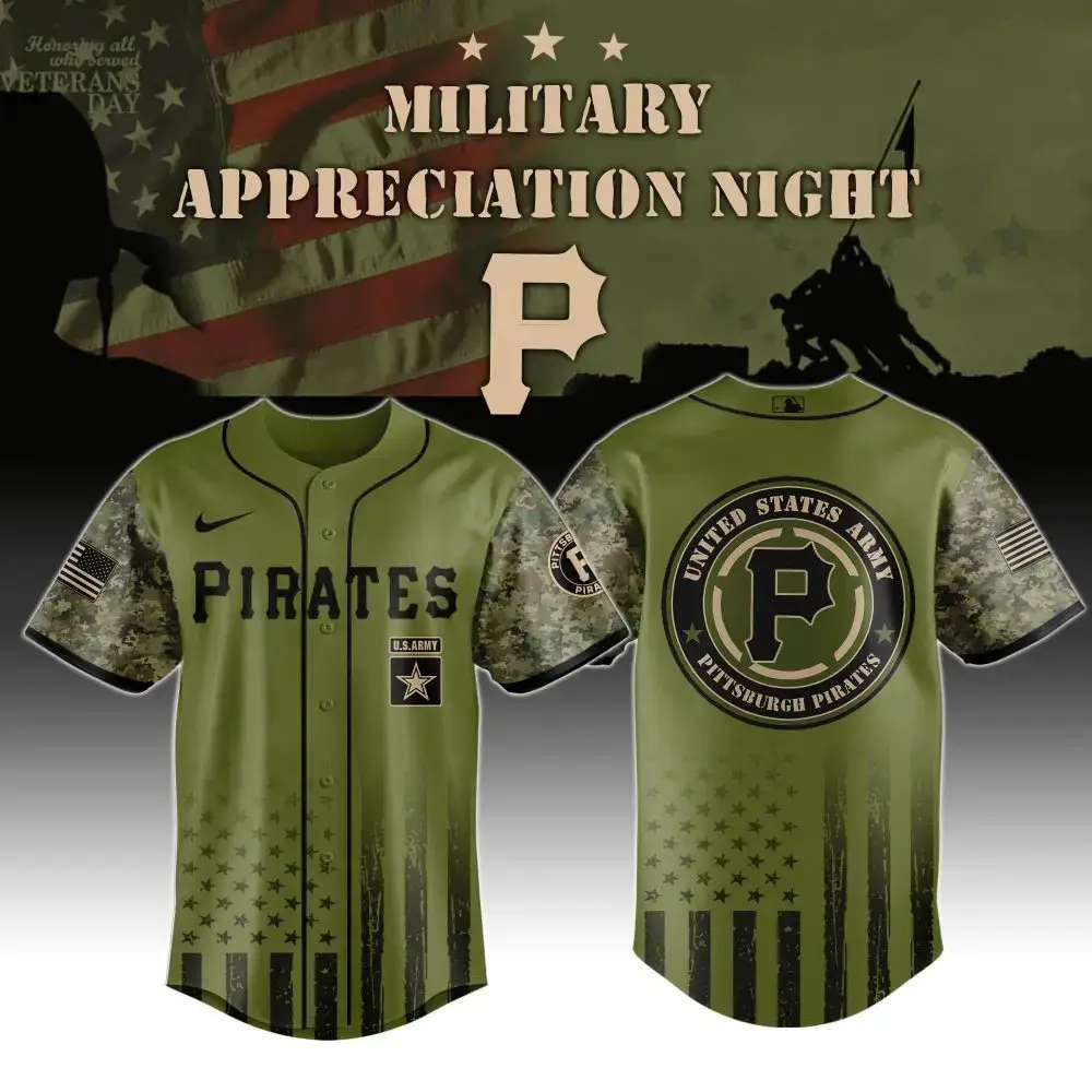 Military Appreciation Night Jersey - Support & Style With Us Army & Pirates Design! Image
