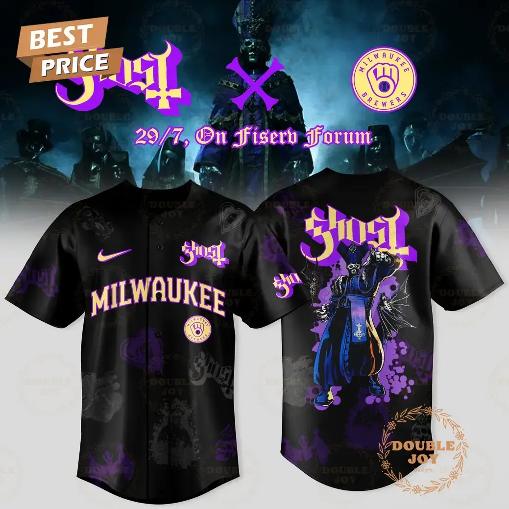 Milwaukee Brewers 2025 Ghost Band World Tour Limited Edition Baseball Jersey Image