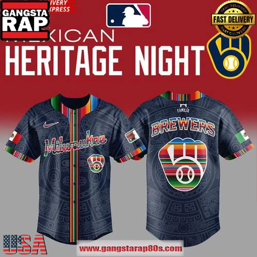Milwaukee Brewers 2025 Mexican Heritage Night Special Baseball Jersey Shirt Image