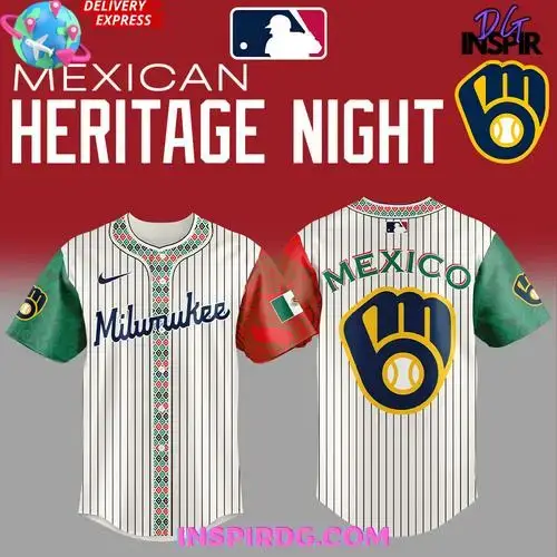 Milwaukee Brewers 2025 Mexican Heritage Night Striped Special Jersey Image