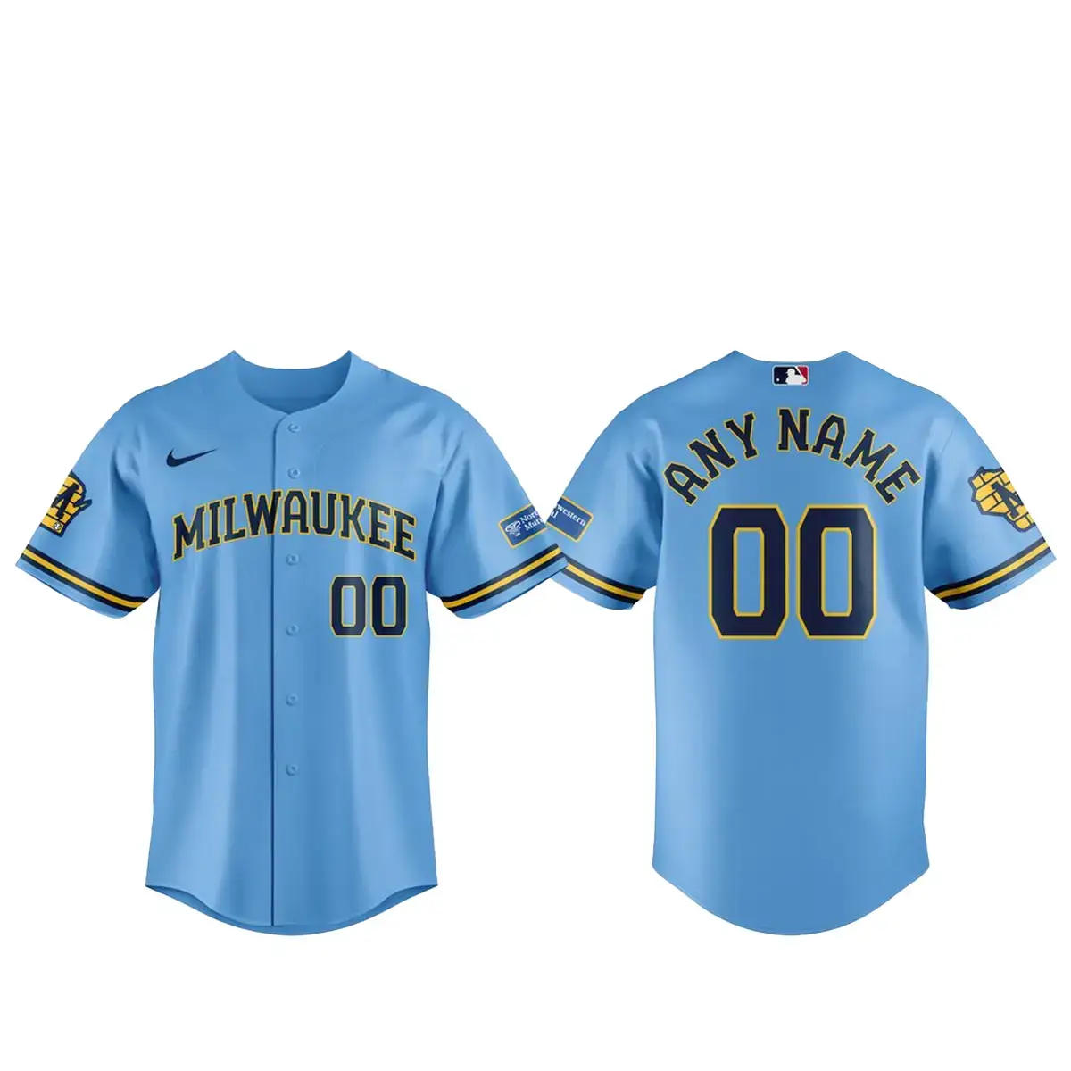 Milwaukee Brewers 2026 Powder Is Here To Stay Personalized Name and Number Baseball Jersey Image