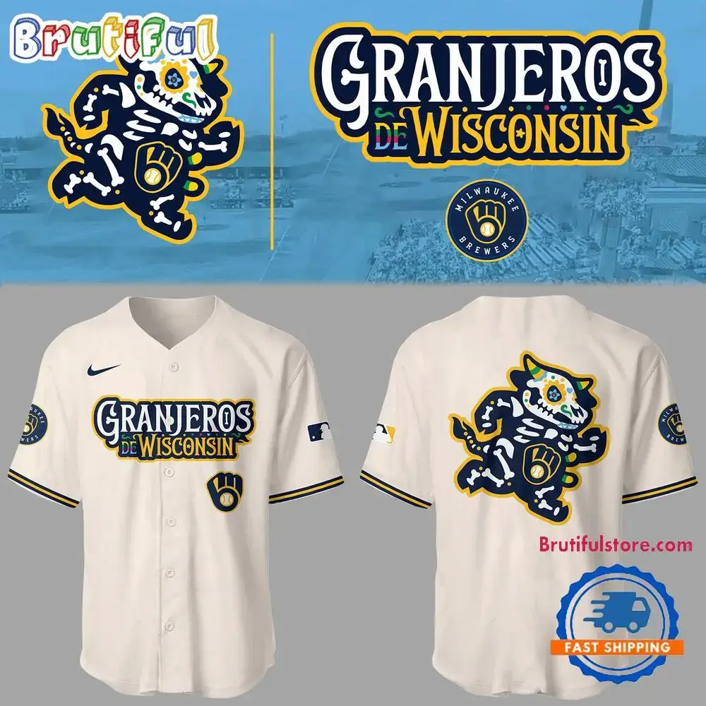 Milwaukee Brewers Baseball Granjeros De Wisconsin 2025 Jersey Image