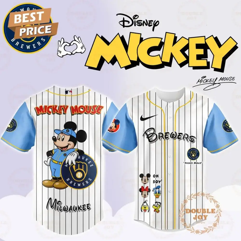 Milwaukee Brewers Disney Mickey Mouse 2025 Limited Edition Baseball Jersey Image
