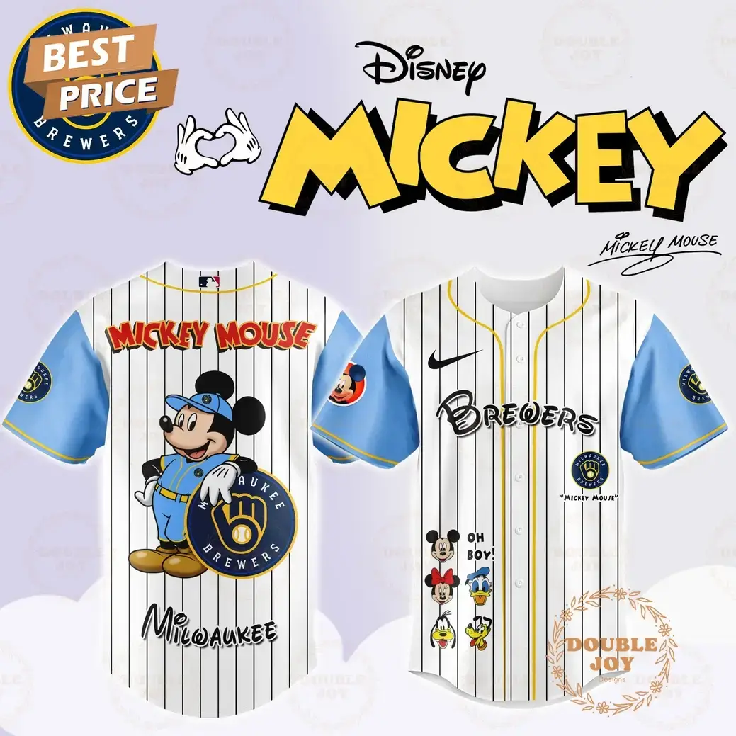 Milwaukee Brewers Disney Mickey Mouse 2025 Limited Edition Baseball Jersey Image