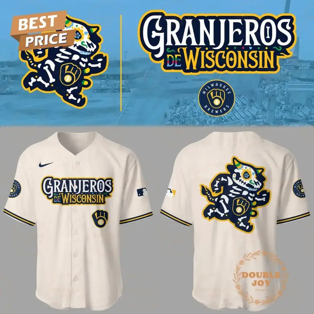 Milwaukee Brewers Granjeros De Wisconsin 2025 Special Edition Baseball Jersey - White Image