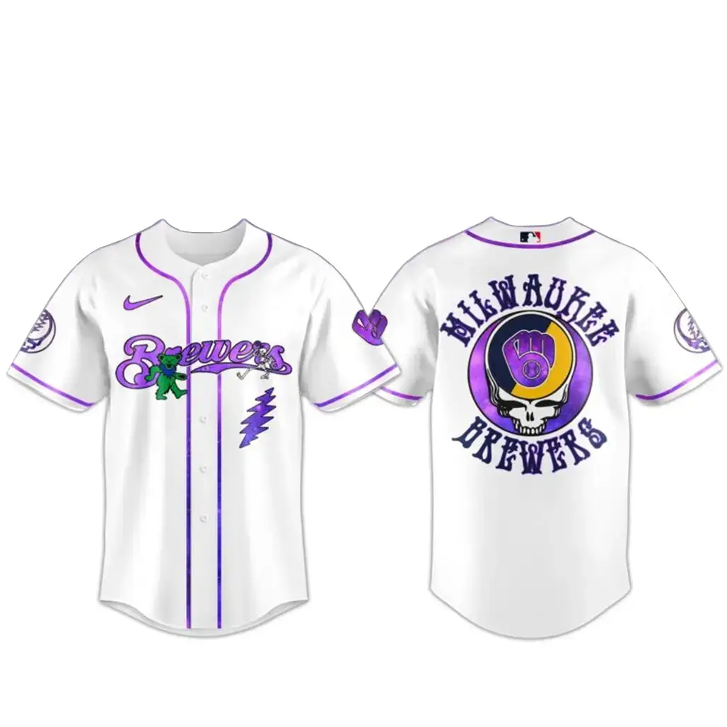 Milwaukee Brewers Grateful Dead Night 2026 Baseball Jersey Image