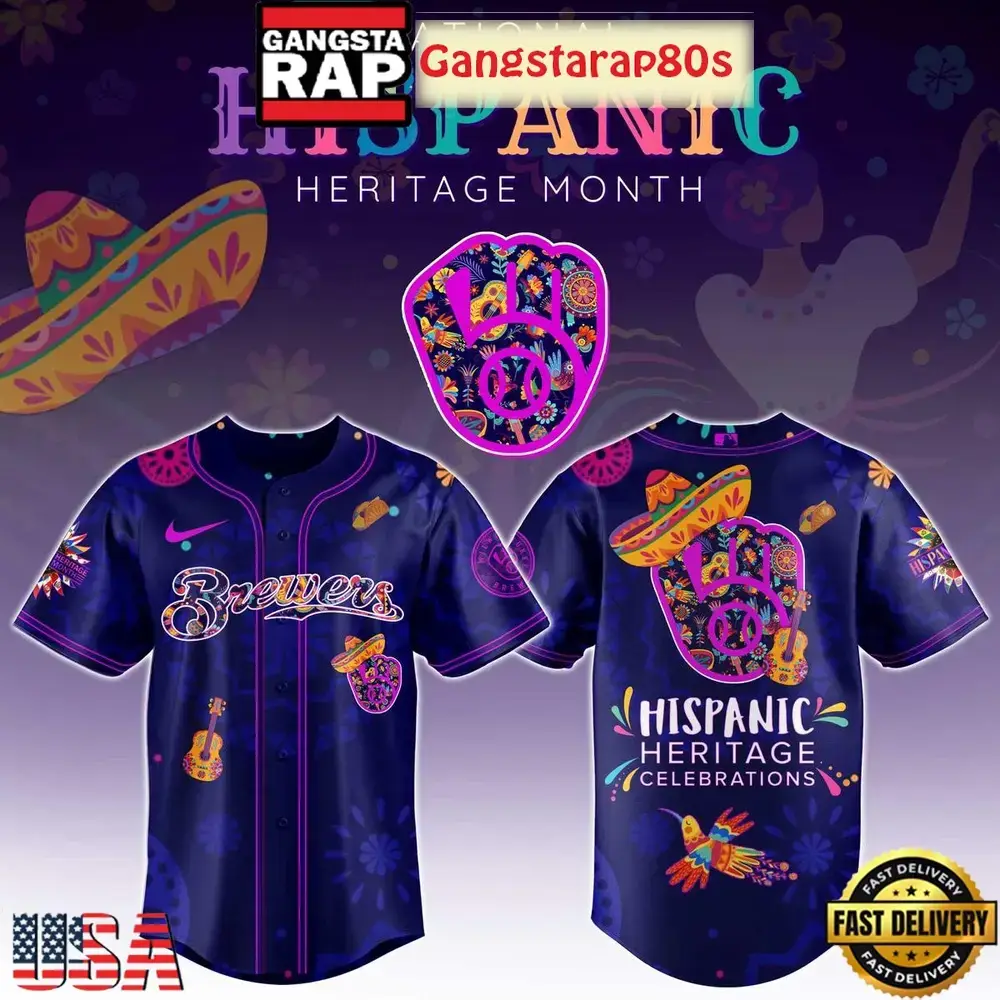 Milwaukee Brewers Hispanic Heritage Celebrations 2025 Unique Design Baseball Jersey Image