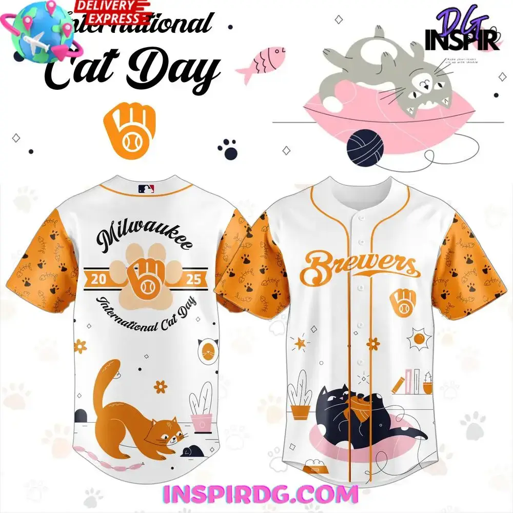 Milwaukee Brewers International Cat Day 2025 Baseball Jersey Image