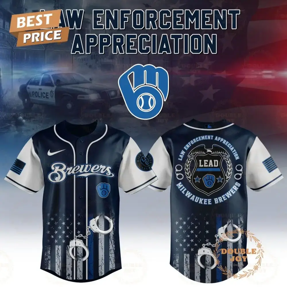 Milwaukee Brewers Law Enforcement Appreciation Day 2025 Special Edition Baseball Jersey Image