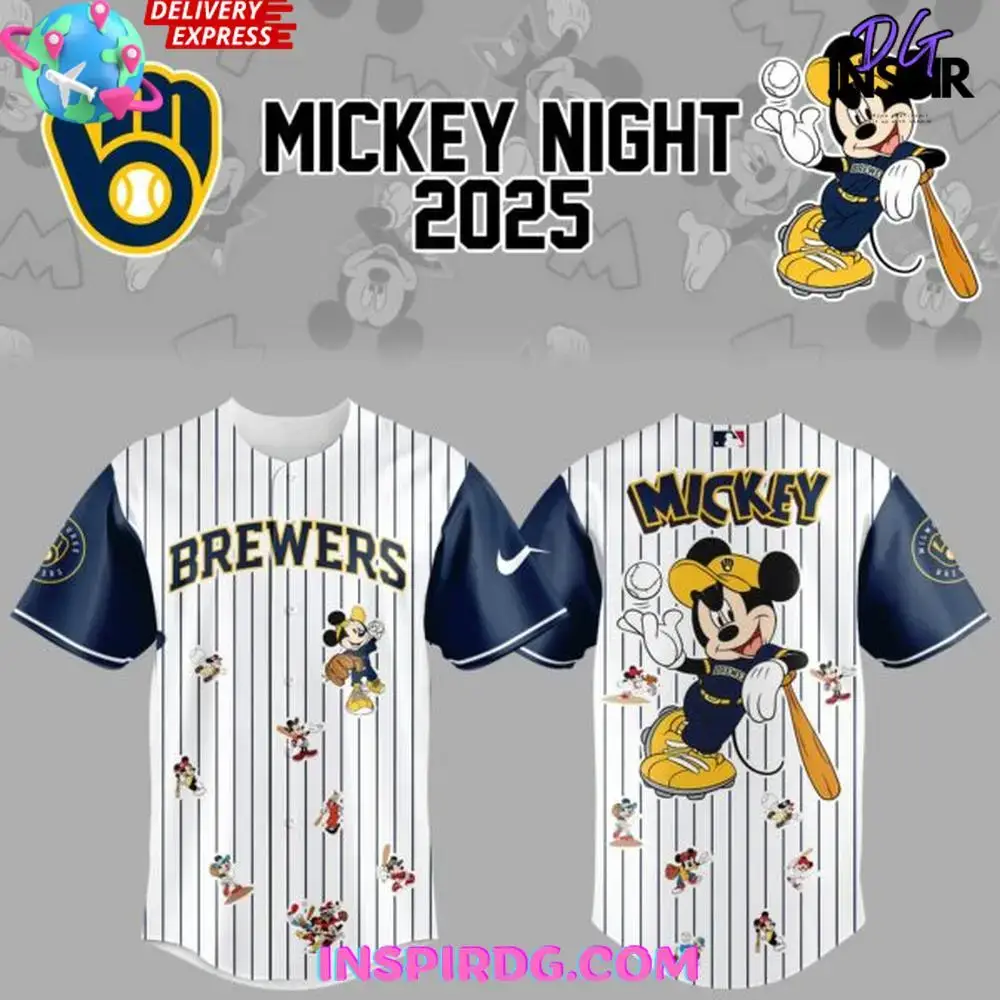 Milwaukee Brewers Mickey Mouse Night 2025 Baseball Jersey Image