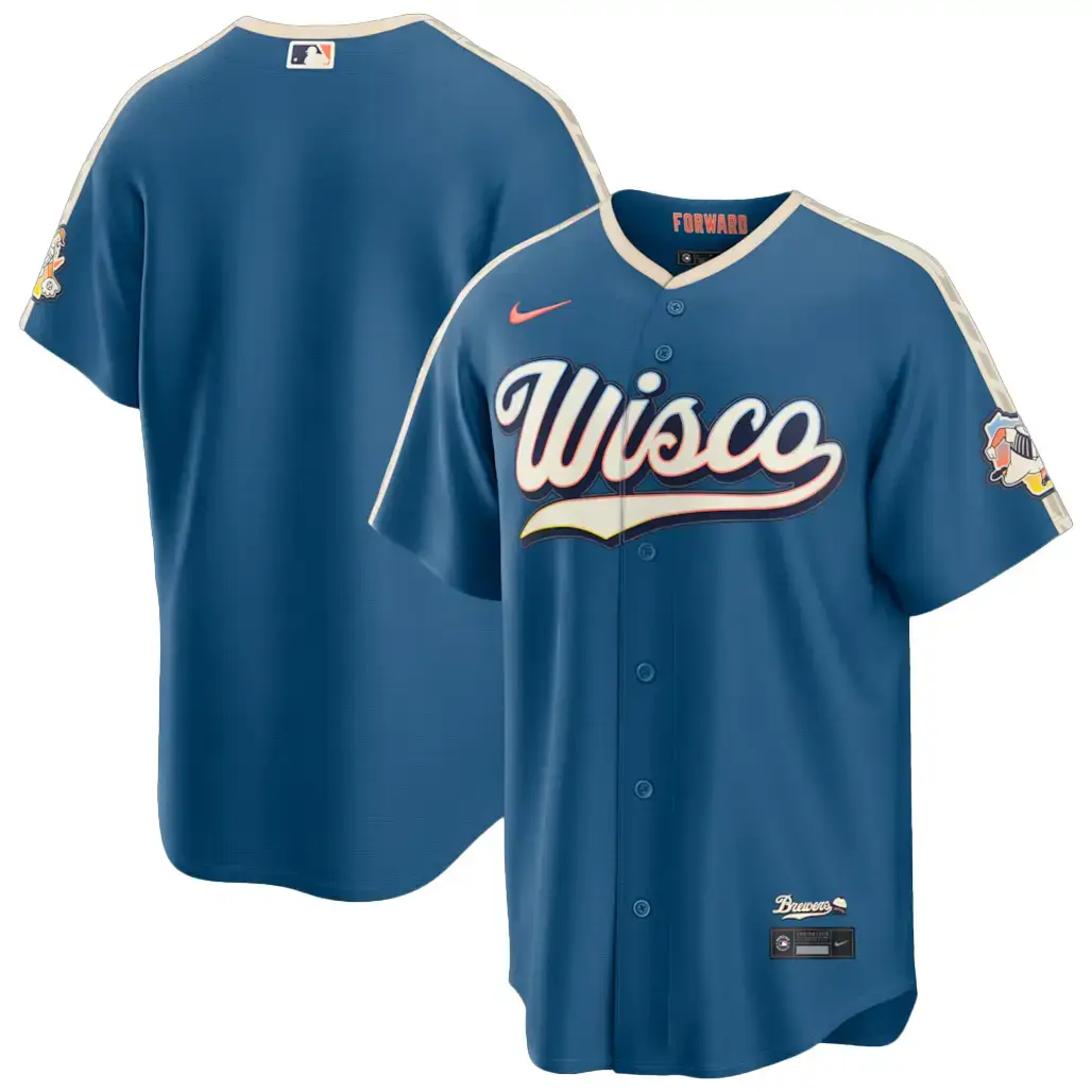 Milwaukee Brewers Mineral Blue 2026 City Connect Stadium Wisco Baseball Jersey Image