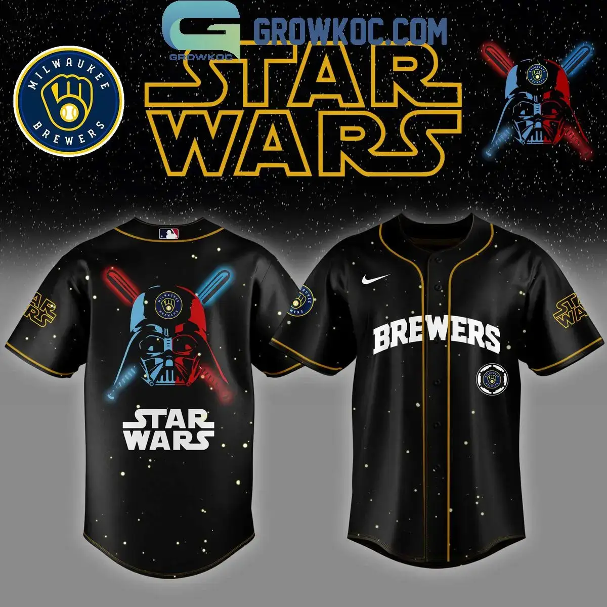 Milwaukee Brewers MLB x Star Wars 2025 Baseball Jersey Image