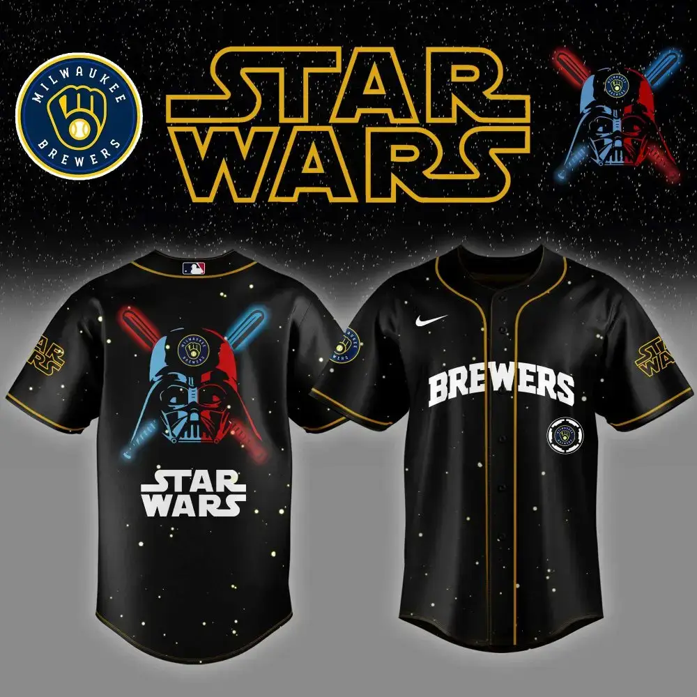 Milwaukee Brewers Mlb X Starwars Custom Baseball Jersey Image
