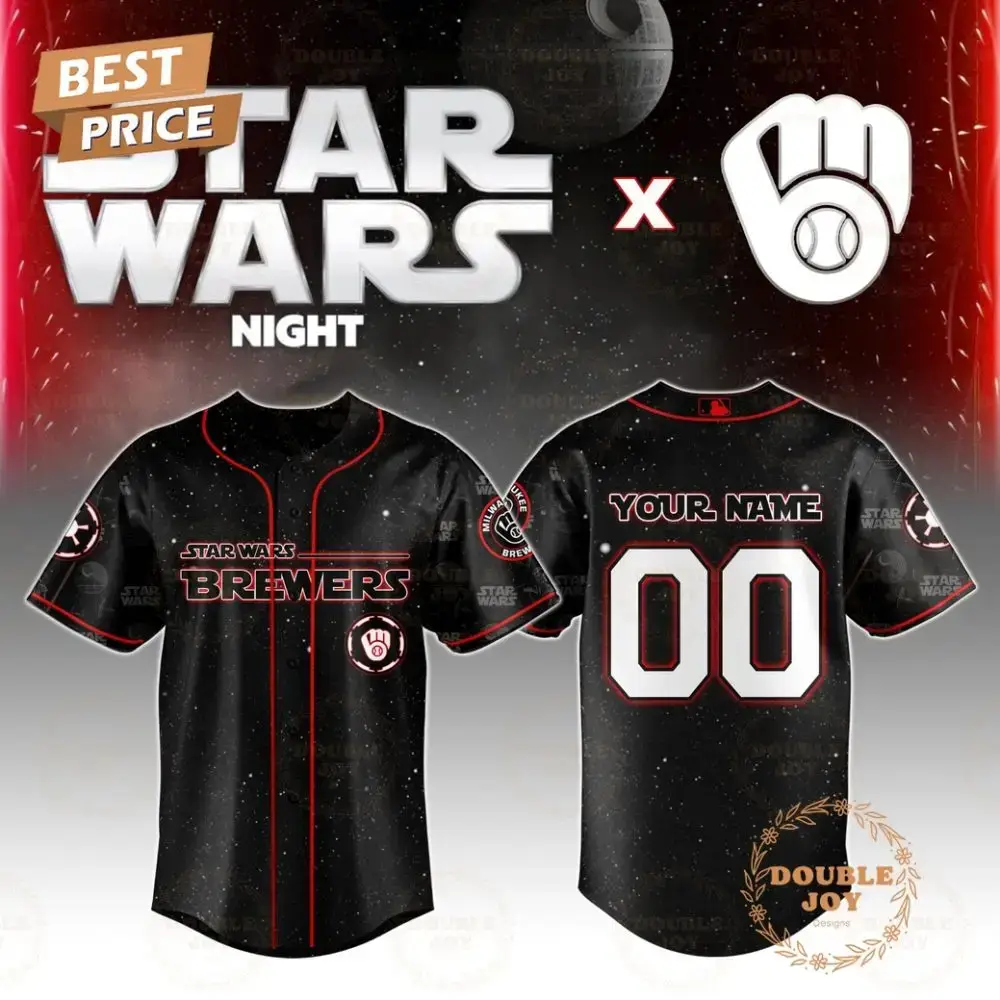 Milwaukee Brewers Star Wars 2025 Custom Name Limited Edition Baseball Jersey Image