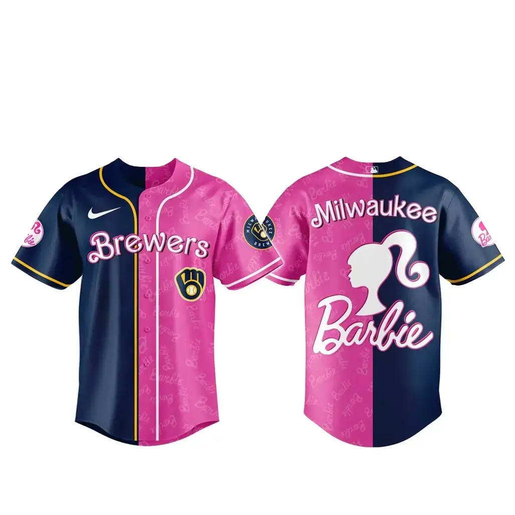 Milwaukee Brewers x Barbie Night Game Baseball Jersey Image