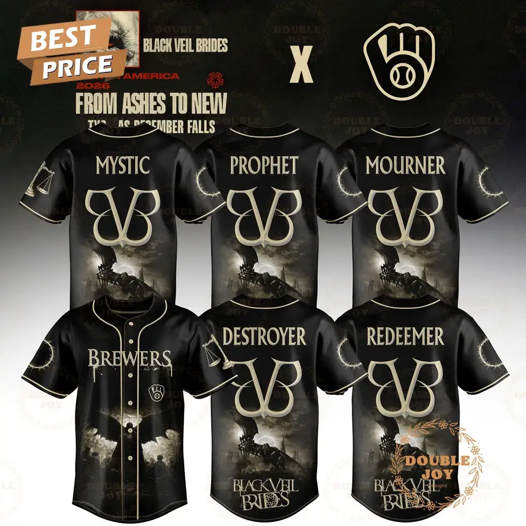 Milwaukee Brewers x Black Veil Brides Team 2026 Baseball Jersey Image