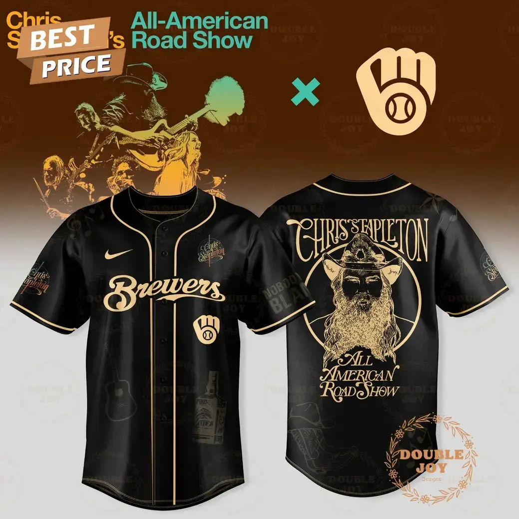 Milwaukee Brewers x Chris Stapleton Show 2025 All American Road Baseball Jersey Image