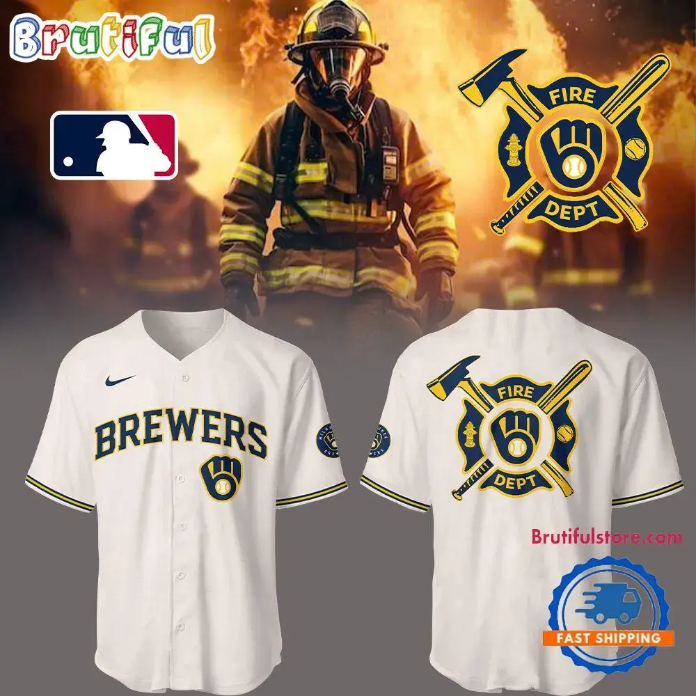 Milwaukee Brewers X Firefighter Appreciation Night Limited Edition Baseball Jersey Image