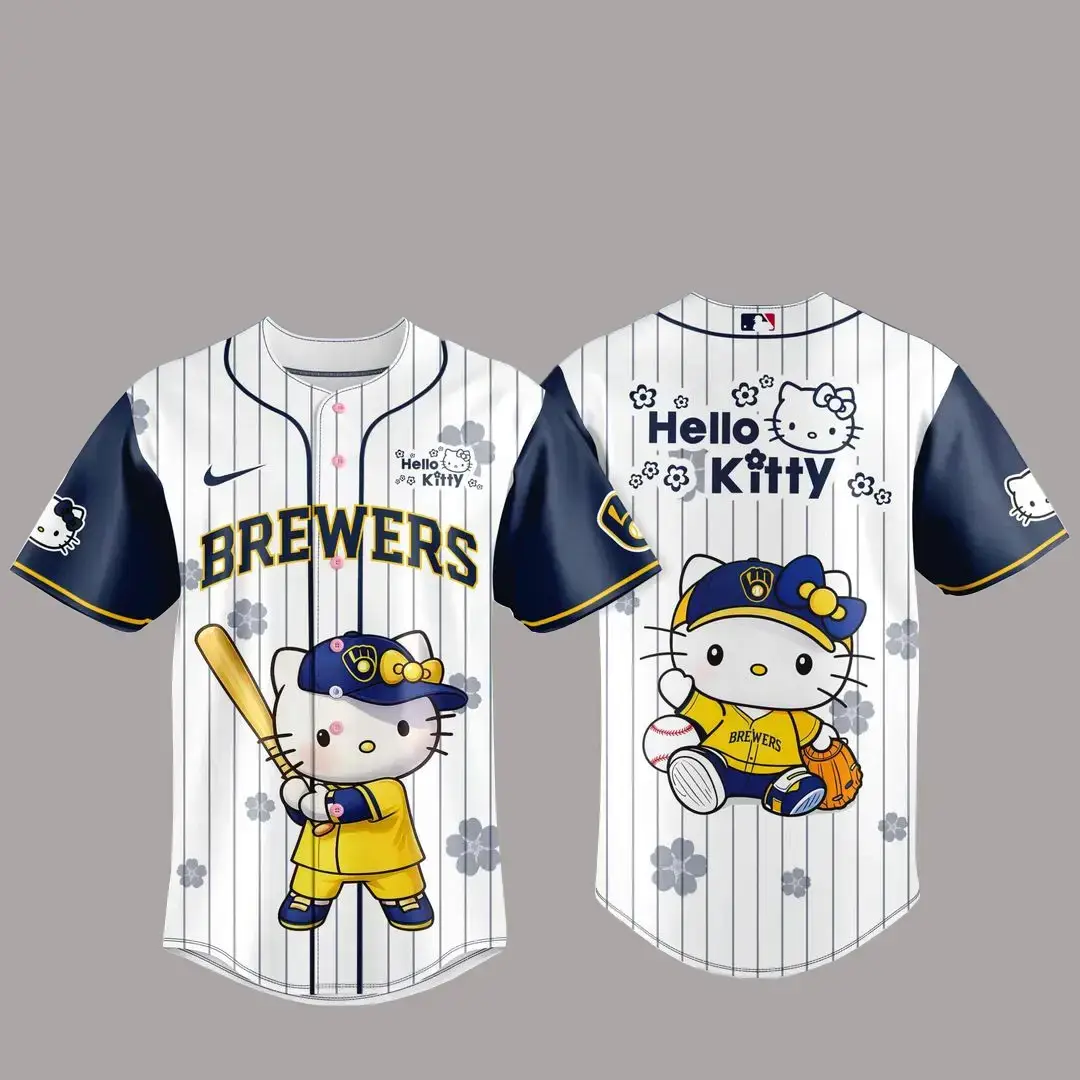 Milwaukee Brewers x Hello Kitty Night 2026 Baseball Jersey Image