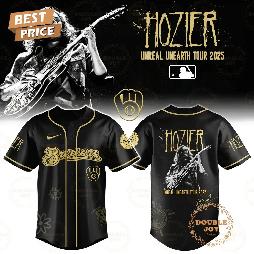Milwaukee Brewers x HOZIER Tour 2025 Unreal Unearth Edition Baseball Jersey Image