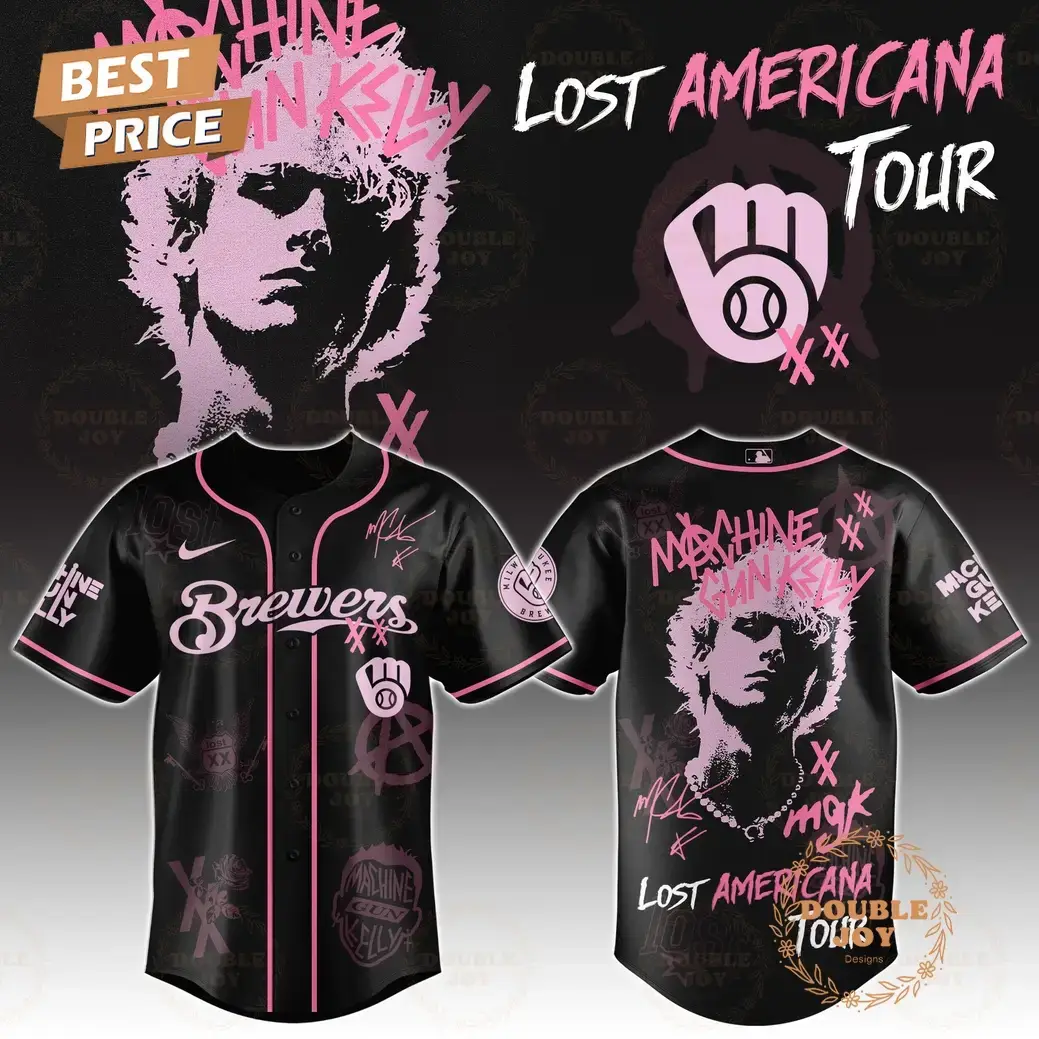 Milwaukee Brewers x MGK Tour 2025 The Lost Americana Baseball Jersey Image