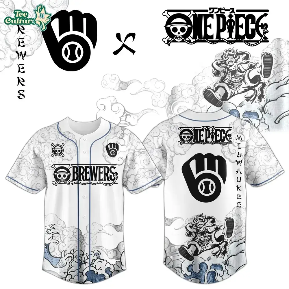 Milwaukee Brewers x One Piece Jersey 2026 Luffy Gear 5 Image