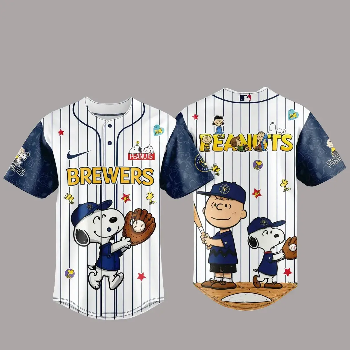 Milwaukee Brewers x Peanuts Night Baseball Jersey 2026 Image