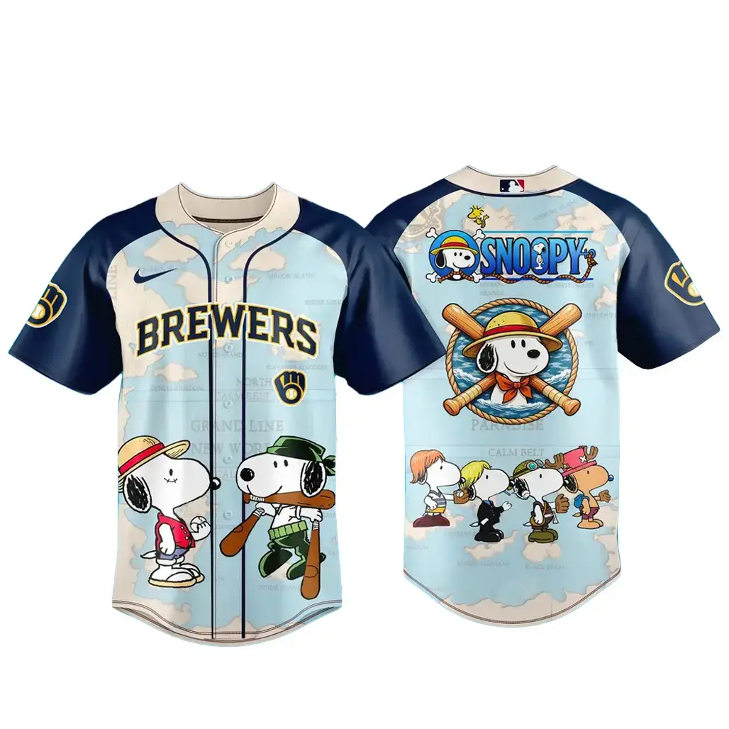 Milwaukee Brewers x Snoopy 2026 Baseball Jersey Image
