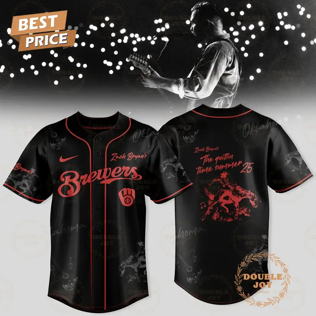 Milwaukee Brewers x Zach Bryan's 2025 The Quittin Time Summer Limited Edition Baseball Jersey Image
