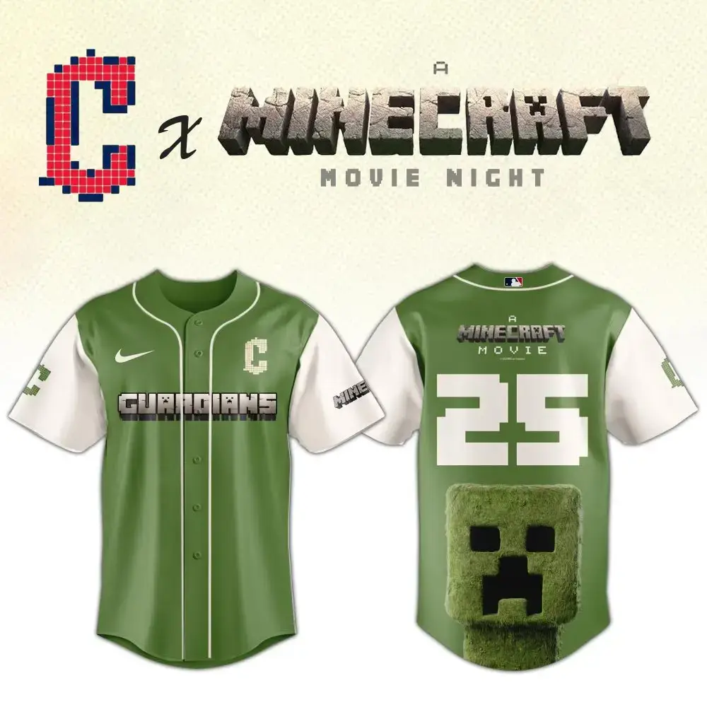 Minecraft Guardians Jersey - Limited Edition Movie Night Baseball Shirt Image