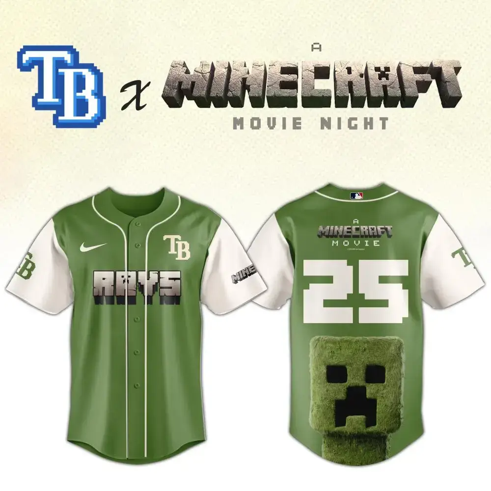 Minecraft Movie Night Jersey - Limited Edition Baseball Style - Perfect For Fans & Collectors! Image