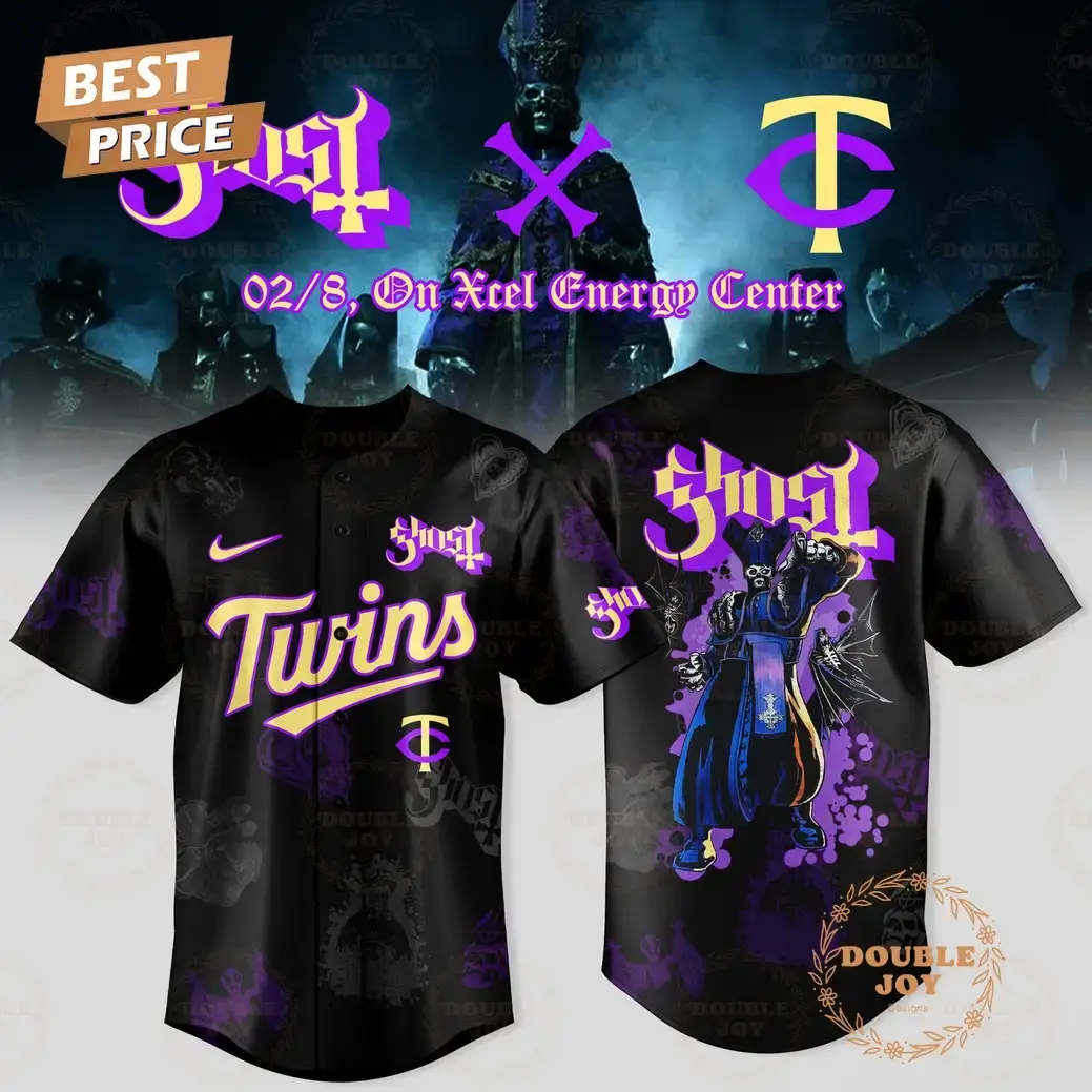 Minnesota Twins 2025 Ghost Band World Tour Limited Edition Baseball Jersey Image