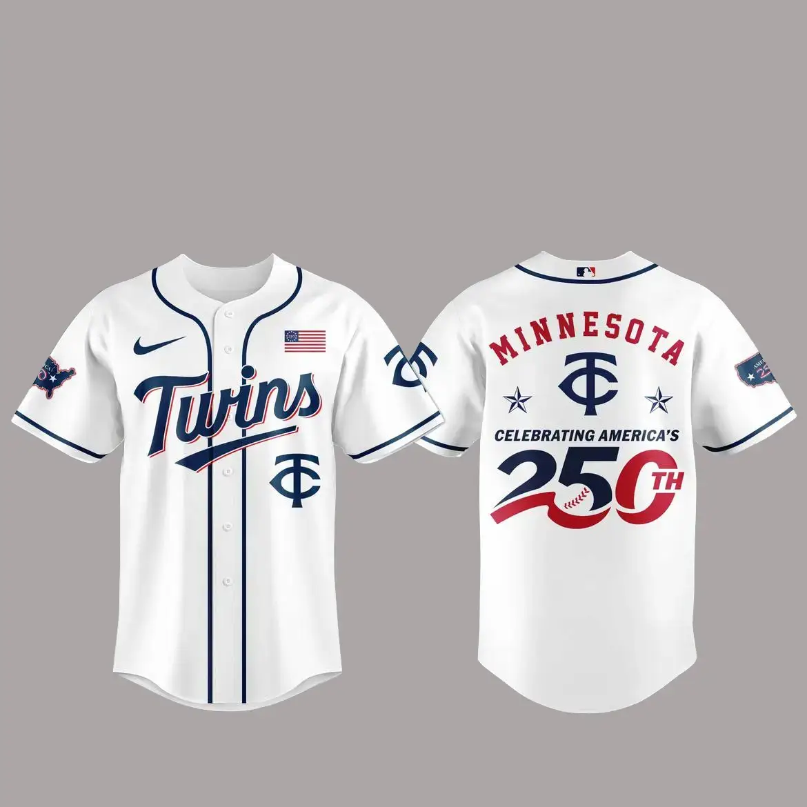 Minnesota Twins America 250th Anniversary Of USA 2026 Baseball Jersey Image