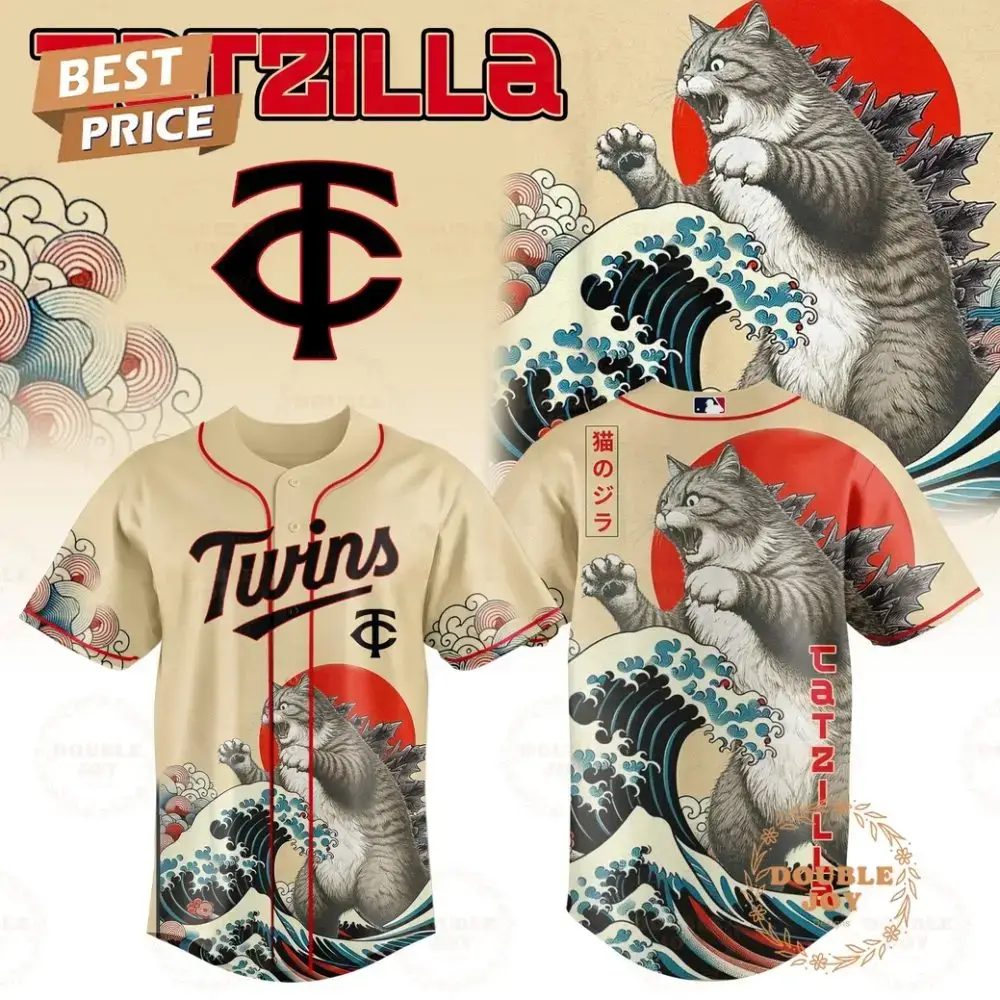 Minnesota Twins Catzilla 2025 Japan Limited Edition Baseball Jersey Image