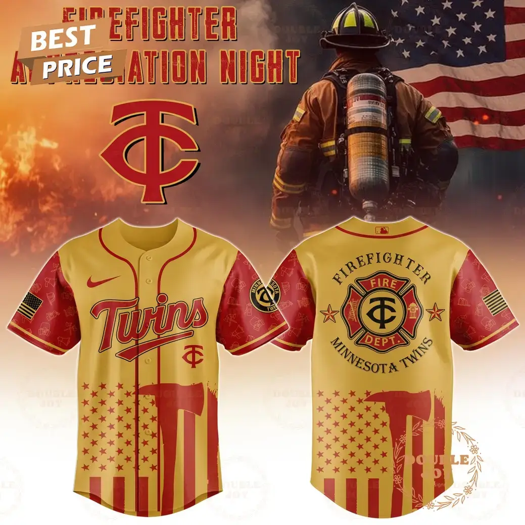Minnesota Twins Firefighter Appreciation Night 2025 Limited Edition Baseball Jersey Image