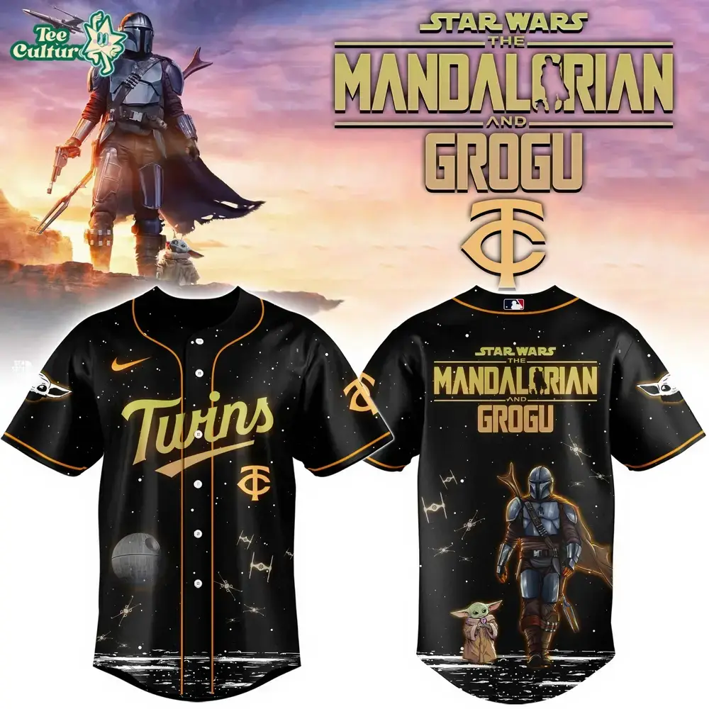Minnesota Twins Grogu & Mandalorian Special Edition Baseball Jersey Image