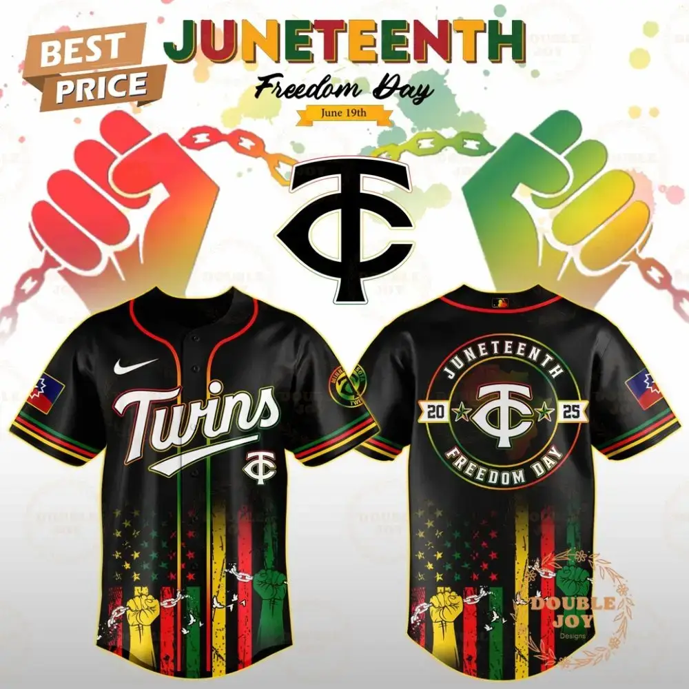 Minnesota Twins Juneteenth Freedom Day 2025 Special Edition Baseball Jersey Image