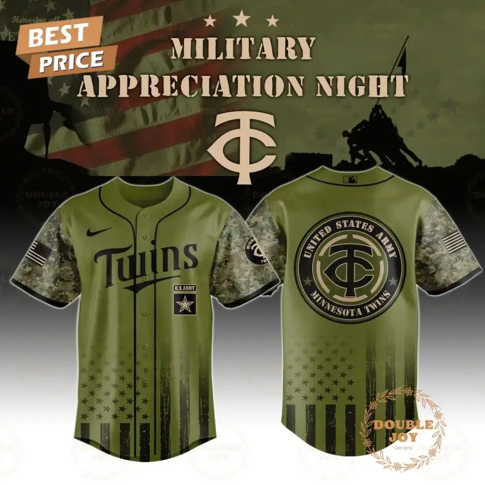 Minnesota Twins Military Appreciation Night 2025 Special Edition Baseball Jersey Image