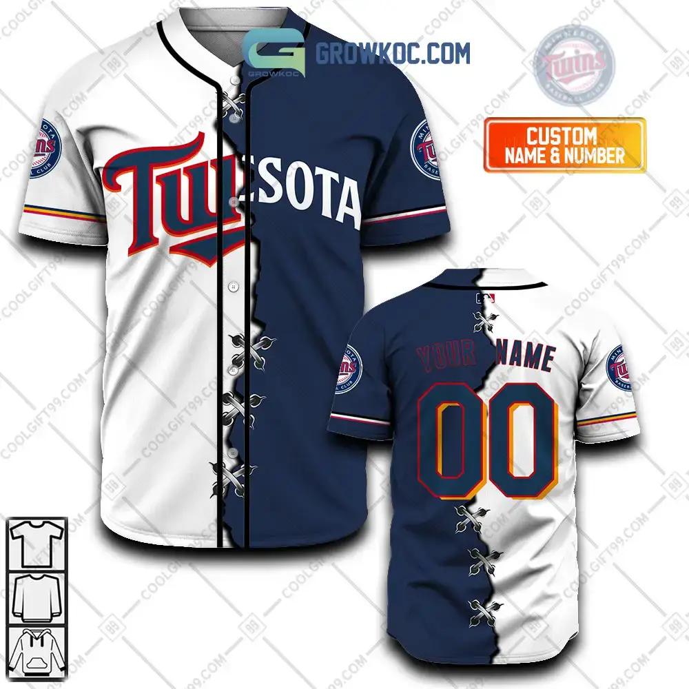 Minnesota Twins MLB Personalized Mix Baseball Jersey Image